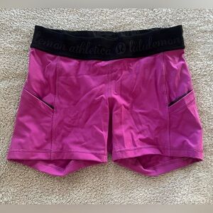 lululemon athletica Vibrant Pink Athletic Shorts